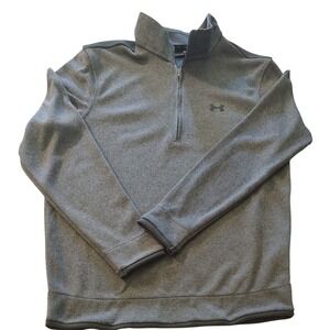 Under Armour‎ Storm Fleece Quarter Zip Layer Gray Cold Gear Mens Size Medium